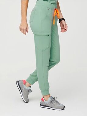 Figs Jade Zamora Jogger Pants with Orange Drawstring